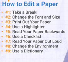 How to edit a paper- 9 tips